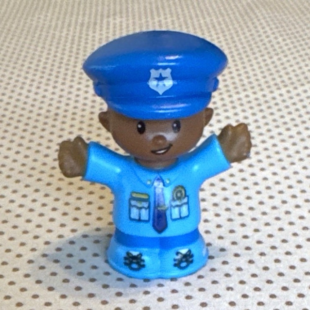 Little People Fisher-Price Police Officer Figure Blue Uniform Hat